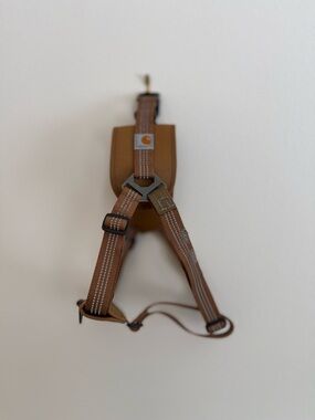 Carhartt Brown Adjustable Suspenders with White Stitching